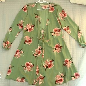 Loft Floral Bouquet Wrap Dress